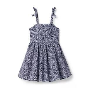 Kids E.T. Floral Poplin Sundress - Navy